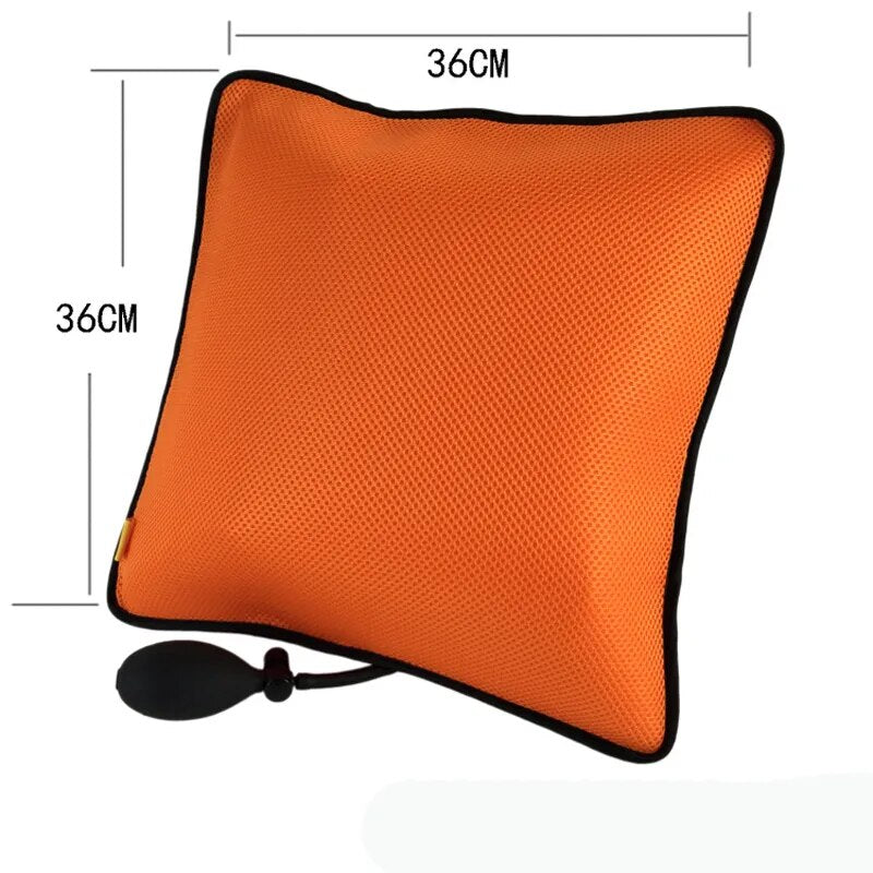 1Pcs Portable Inflatable Lumbar Support Lower Back Cushion Pillows - for Office Chair and Car Sciatic Nerve Pain Relief