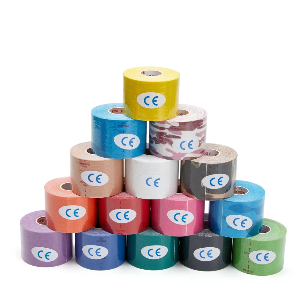 5 Size Kinesiology Tape Muscle Bandage Sports Cotton Elastic Adhesive Strain Injury Tape Knee Muscle Pain Relief Stickers