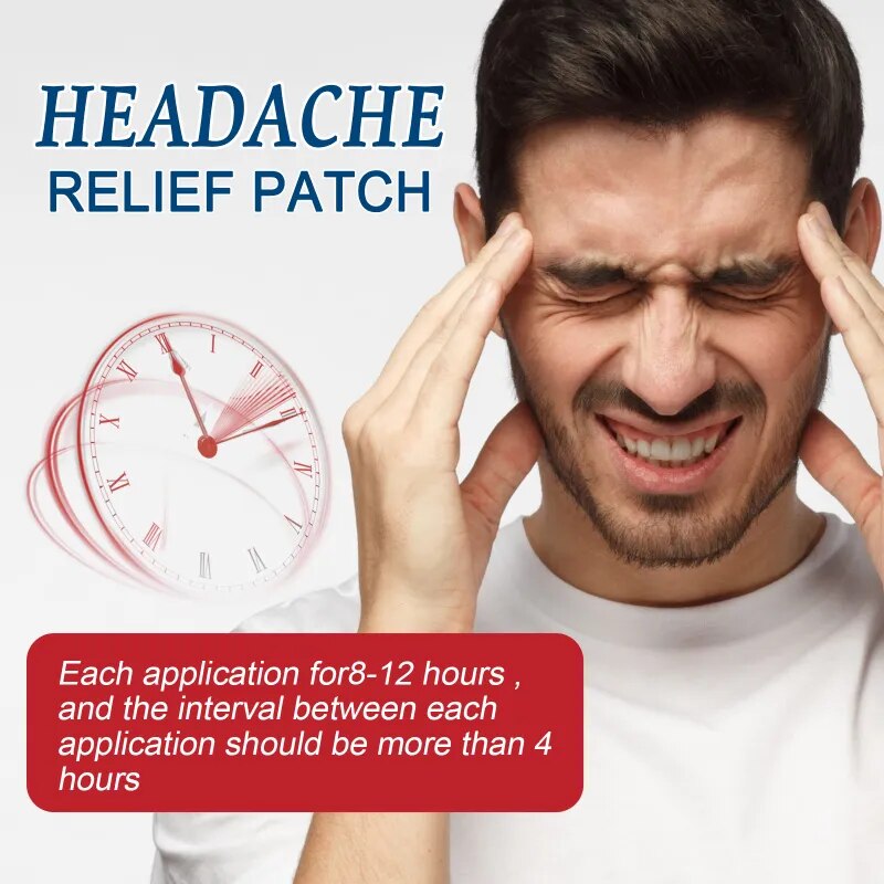 Yeso para aliviar el dolor de cabeza, mejorar las migrañas, la ansiedad Mental, el insomnio, aliviar el estrés, aliviar los parches para el cuidado de la cabeza