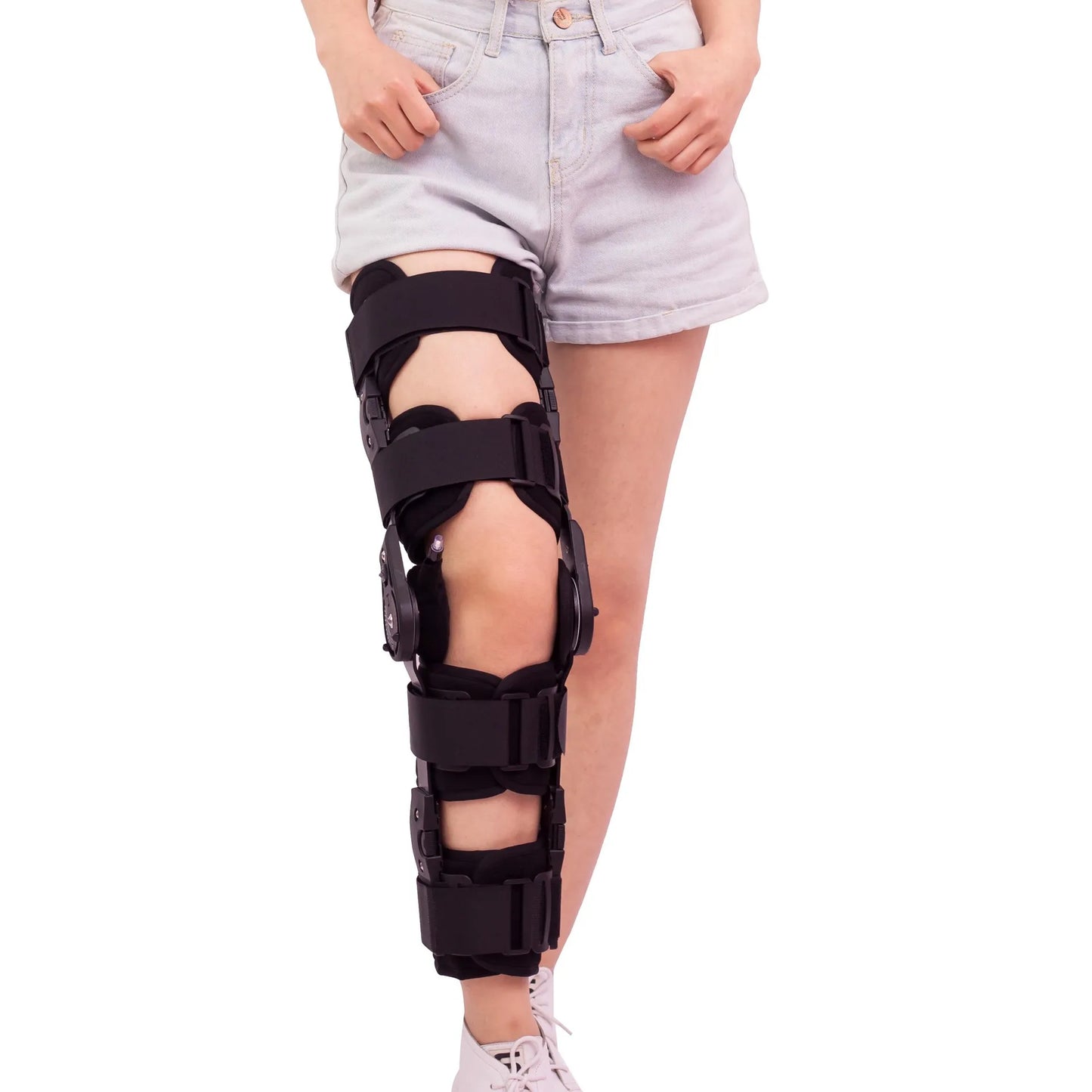 Adjustable Hinged ROM Knee Brace For Recovery ACL MCL & PCL Injury Medical Orthopedic Support Stabilizer After Surgery