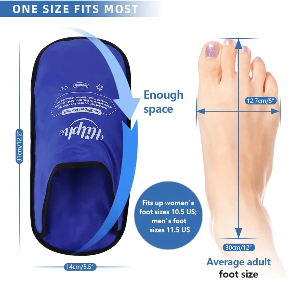 Foot Brace Ice Pack Wrap Gel Ice Slippers For Feet Neuropathy Pain Relief Hot Cold Therapy Slippers For Swollen Feet