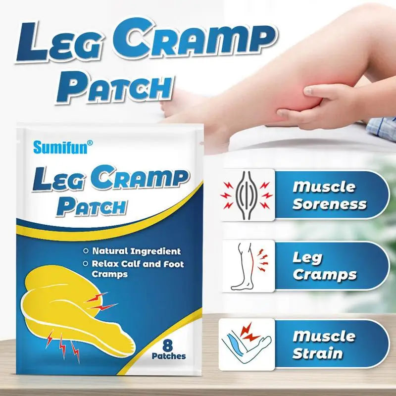 8 Pcs Leg Cramps Patch Knee Joint Back Shoulder Pain Relief Sticker Treat Muscle Sprains Bone Hyperplasia Plaster