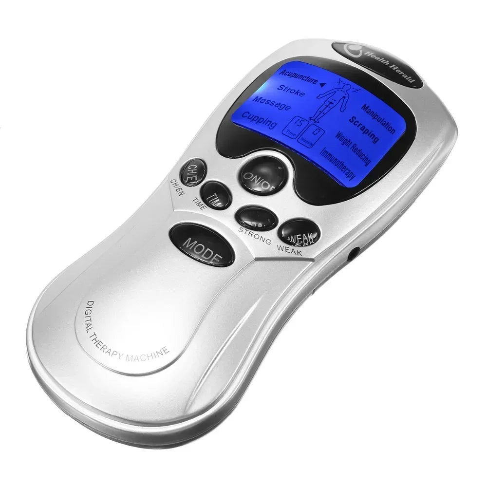 Electric Tens Machine Digital Therapy Body Pain Relief Acupuncture Massage Stimulator 4 Electrode Pads Massager Health 4 Ways