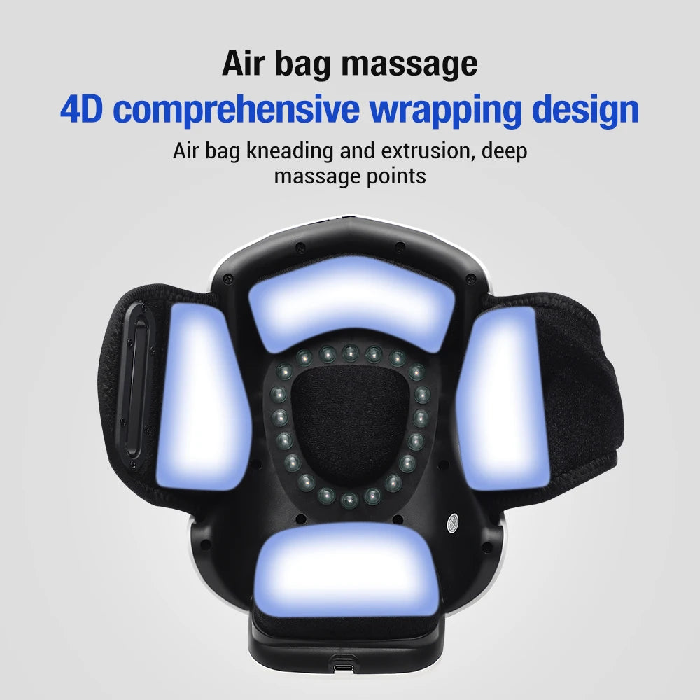 Electric Heating Knee Massager Vibrating Hot Compress Airbag Massage Red Light Therapy Joint Arthritis Relaxing Massage Device