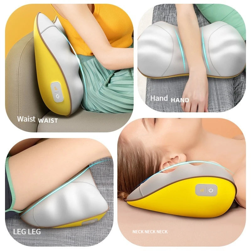 Lumbar massage, pillow, back, car mounted neck hot compress, lumbar massage massager, shoulder and neck gift