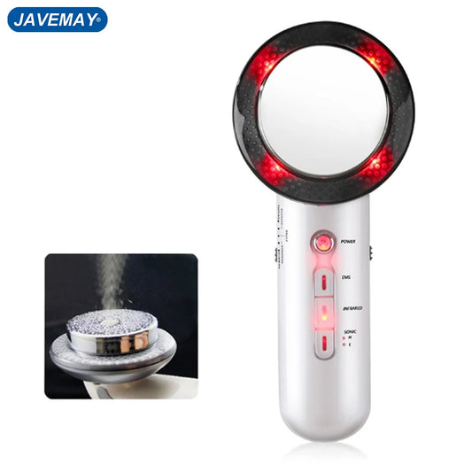 3 In 1 Facial Lifting EMS Infrared Ultrasonic Body Massager Device Slimming Fat Burner Cavitation Face Beauty Machine Therapy