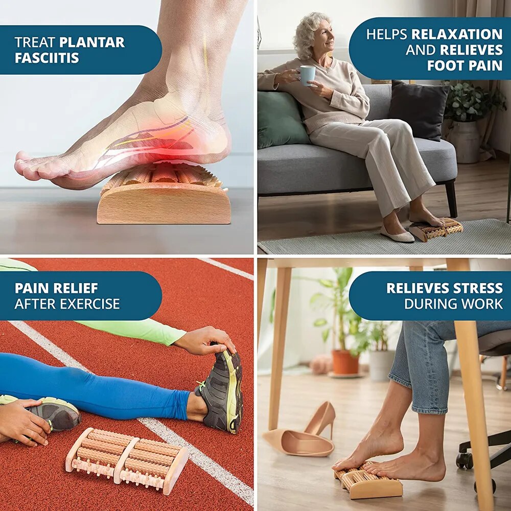 Rodillo para pies para aliviar la fascitis plantar, masajeador de pies para neuropatía que estimula la circulación, espolón calcáneo y relajación del dolor de arco