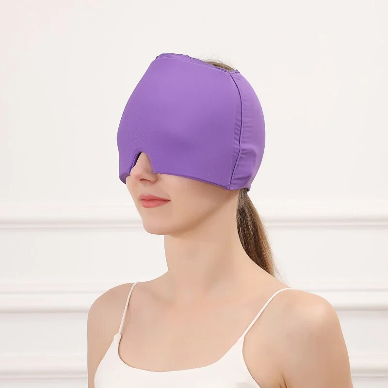 Headache and Migraine Relief Hat Ice Mask Or Cap Used For Migraines And Tension Headache Relief Hot Cold Therapy Head Massager