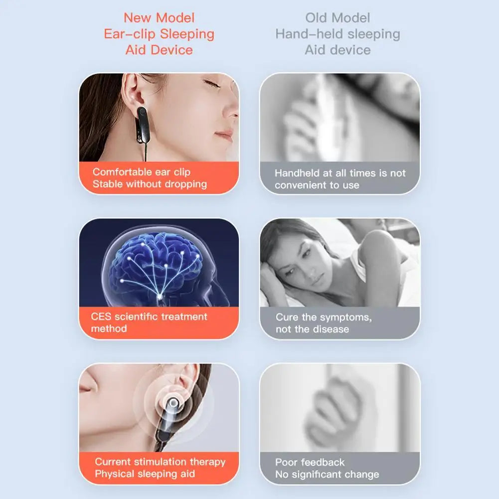 CES Therapy Sleep Aid Device EMS Anxiety Helper Transcranial Migraine Hypnosis Relieve Depression Insomnia Pain Relief Head H0U1