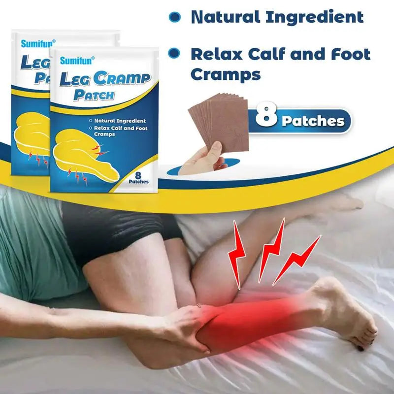 8 Pcs Leg Cramps Patch Knee Joint Back Shoulder Pain Relief Sticker Treat Muscle Sprains Bone Hyperplasia Plaster