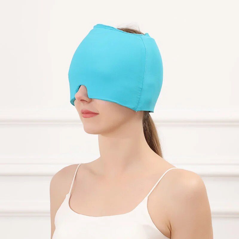 Headache and Migraine Relief Hat Ice Mask Or Cap Used For Migraines And Tension Headache Relief Hot Cold Therapy Head Massager